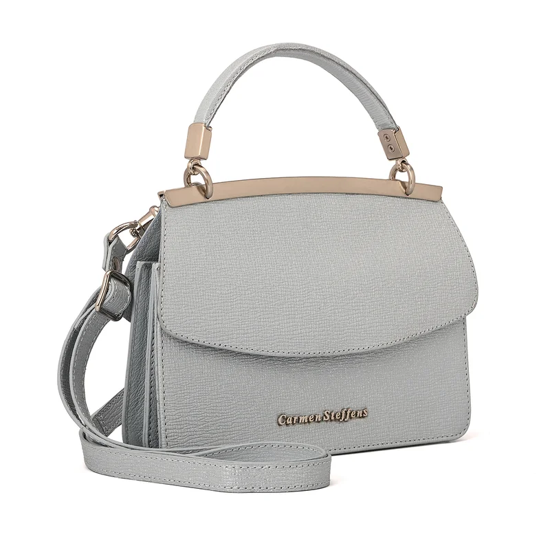 Carmen Steffens Sky Blue Double-Sided Leather Bag